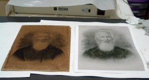 Original & Restored copy Great-Grandfather original & restored copy