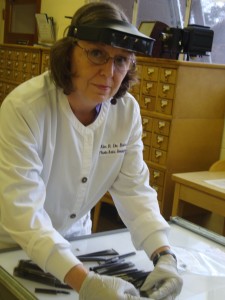 K DuBoise inspecting nitrate negatives