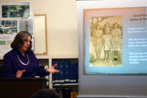 K DuBoise lecturing photo ID